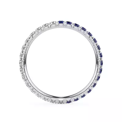 Dual Harmony Sapphire and Lab Diamond Eternity Band