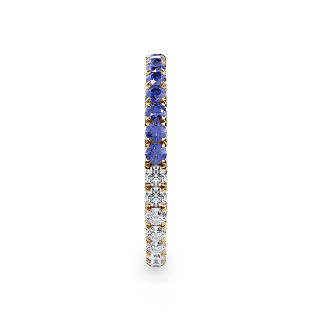 Dual Harmony Sapphire and Lab Diamond Eternity Band