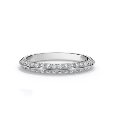 Bellora Knife-Edge Pavé Band