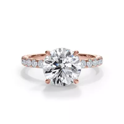 Bellora Pavé Hidden Halo Lab Engagement Ring (2mm)