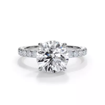 Bellora Pavé Hidden Halo Lab Engagement Ring (2mm)