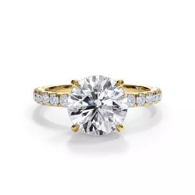 Bellora Pavé Hidden Halo Lab Engagement Ring (2mm)