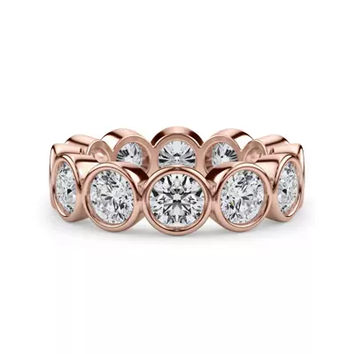 Round Bezel Lab Diamond Eternity Ring (3.90ct. tw.)