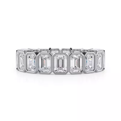 Emerald-Cut Bezel Diamond Eternity Ring (2.85ct. tw.)