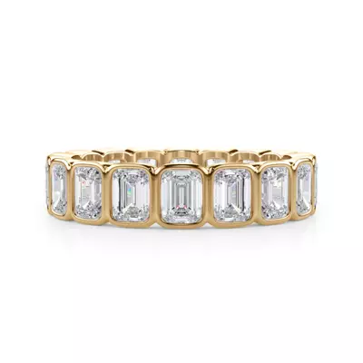 Emerald-Cut Rounded Bezel Lab Diamond Eternity Ring (3.00ct. tw.)