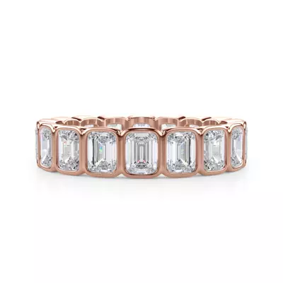 Emerald-Cut Rounded Bezel Diamond Eternity Ring (3.00ct. tw.)