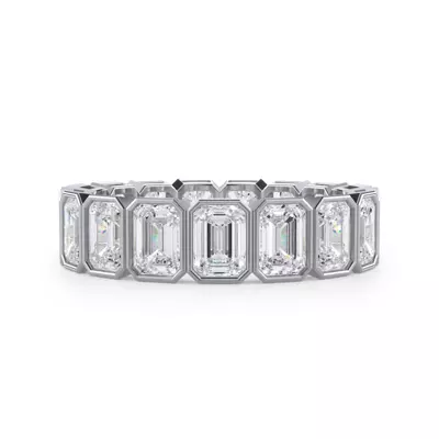 Emerald-Cut Bezel Lab Diamond Eternity Ring (4.00ct. tw.)