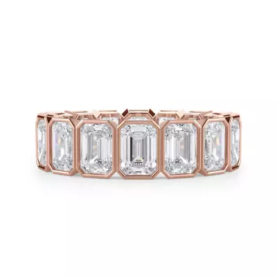 Emerald-Cut Bezel Lab Diamond Eternity Ring (5.00ct. tw.)