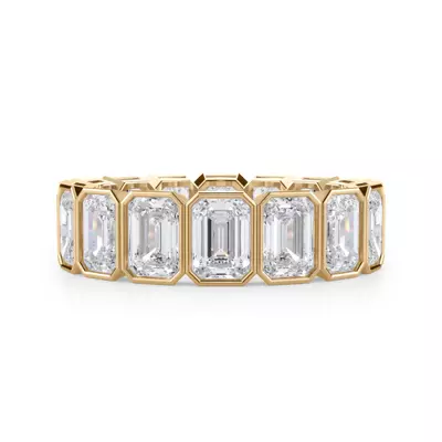 Emerald-Cut Bezel Lab Diamond Eternity Ring (5.00ct. tw.)