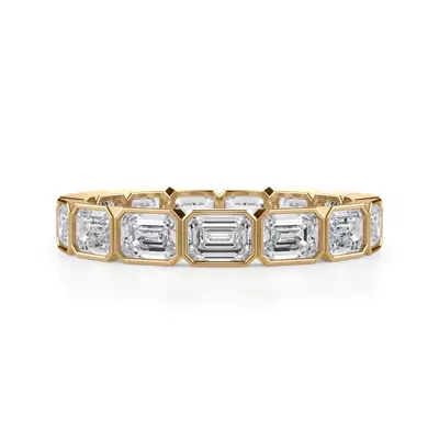 East-West Emerald-Cut Bezel Lab Diamond Eternity Ring (2.10ct. tw.)