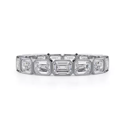 East-West Emerald-Cut Bezel Diamond Eternity Ring (2.10ct. tw.)