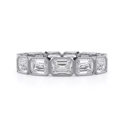 East-West Emerald-Cut Bezel Diamond Eternity Ring (3.00ct. tw.)