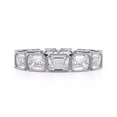 East-West Emerald-Cut Bezel Lab Diamond Eternity Ring (4.00ct. tw.)