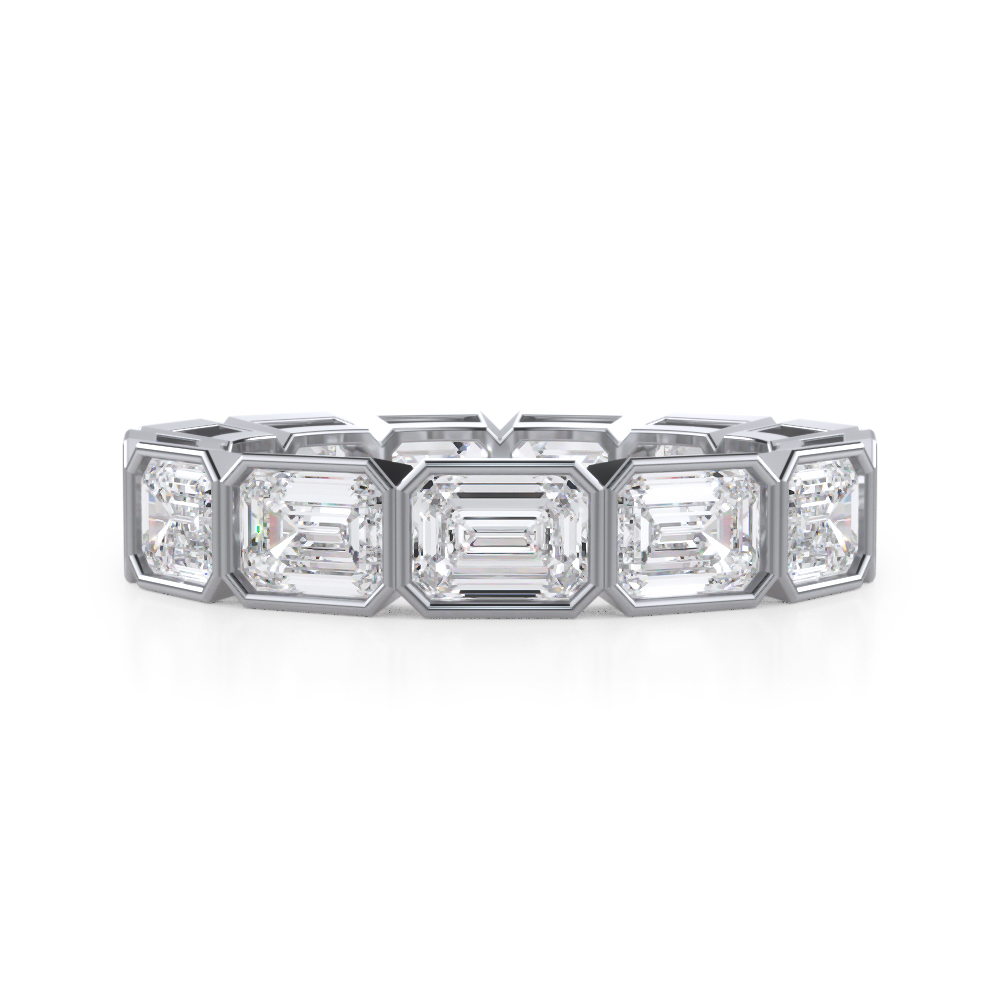 East-West Emerald-Cut Bezel Lab Diamond Eternity Ring (4.00ct. tw.)