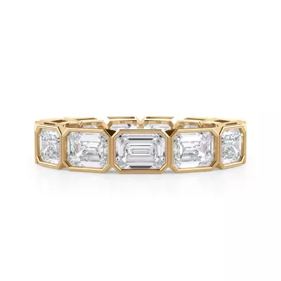 East-West Emerald-Cut Bezel Diamond Eternity Ring (4.00ct. tw.)