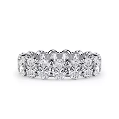 Oval Cut Lab Diamond Eternity Ring (4.0 ct. tw.)