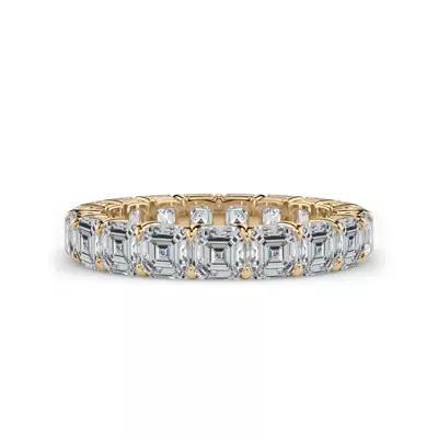 Asscher Cut Lab Diamond Eternity Ring (4.0 ct. tw.)