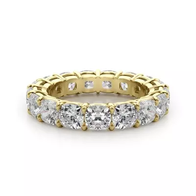 Cushion Cut Lab Diamond Eternity Ring (5.0 ct. tw.)