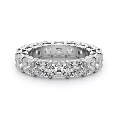 Cushion Cut Lab Diamond Eternity Ring (7.0 ct. tw.)