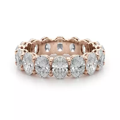 Oval Cut Lab Diamond Eternity Ring (5.0 ct. tw.)