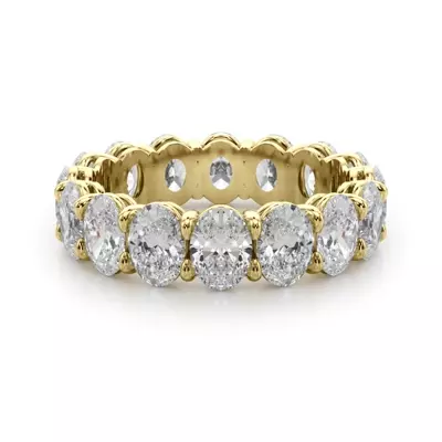 Oval Cut Lab Diamond Eternity Ring (5.0 ct. tw.)