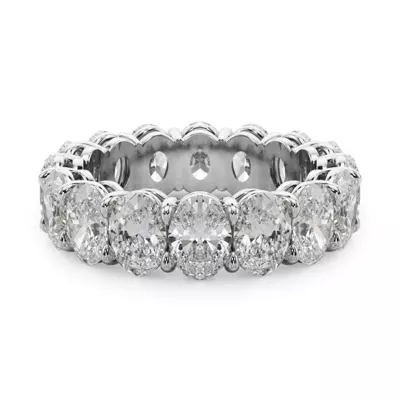 Oval Cut Lab Diamond Eternity Ring (6.0 ct. tw.)