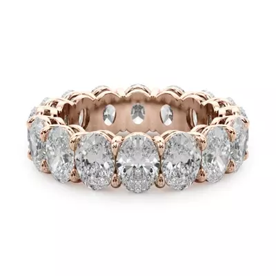 Oval Cut Lab Diamond Eternity Ring (6.0 ct. tw.)