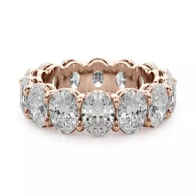 Oval Cut Lab Diamond Eternity Ring (7.0 ct. tw.)
