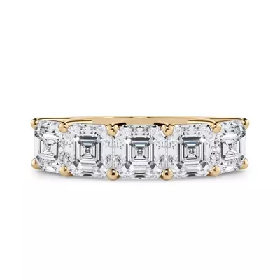 Asscher Cut Lab Diamond 5 Stone Ring (3.50 ct. tw.)