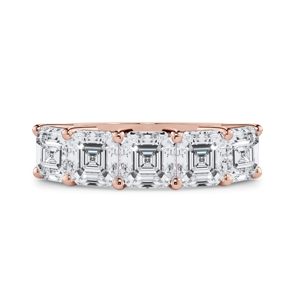 Asscher Cut Lab Diamond 5 Stone Ring (3.50 ct. tw.)