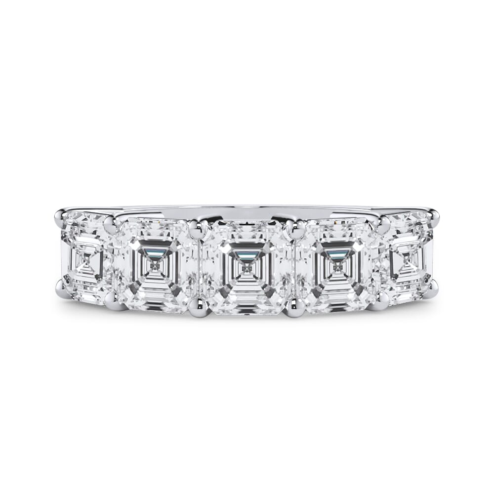 Asscher Cut Lab Diamond 5 Stone Ring (3.50 ct. tw.)