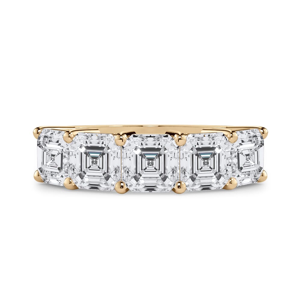 Asscher Cut Lab Diamond 5 Stone Ring (3.50 ct. tw.)