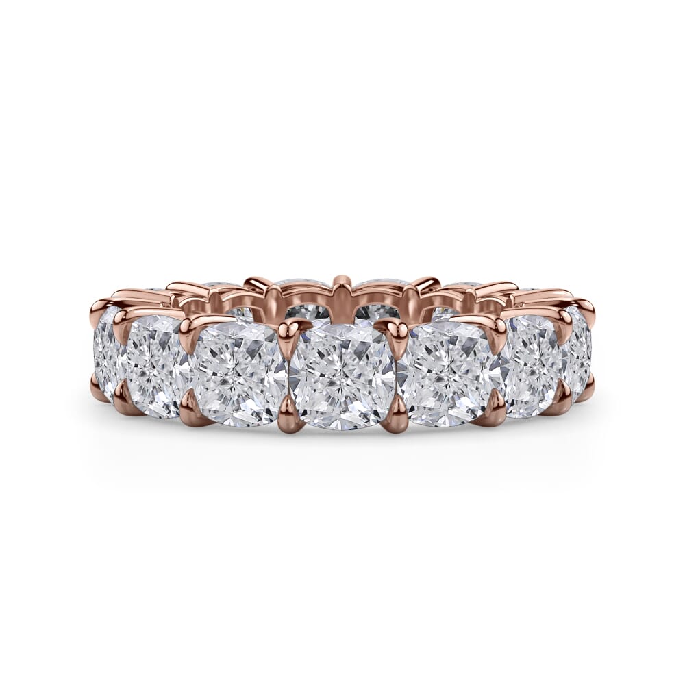 Cushion Cut Lab Diamond Eternity Ring (8.0 ct. tw.)