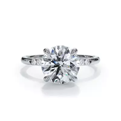 Bellora Trio Pavé Hidden Halo Engagement Ring