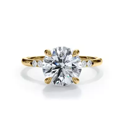 Bellora Trio Pavé Hidden Halo Engagement Ring