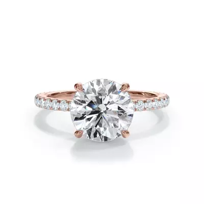 Bellora Pavé Hidden Halo Lab Engagement Ring