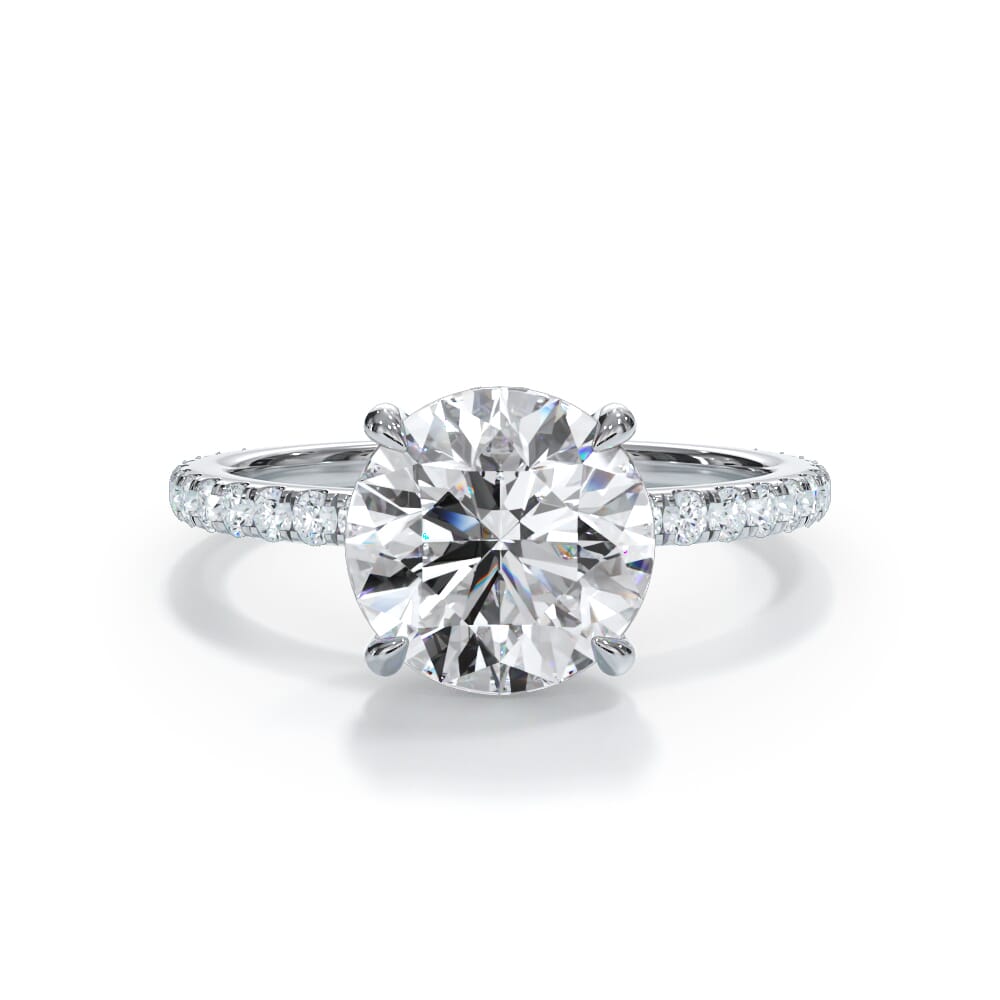 Bellora Pavé Hidden Halo Lab Engagement Ring