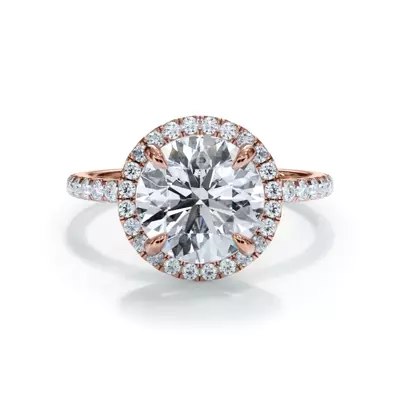 Bellora Pavé Halo Lab Engagement Ring