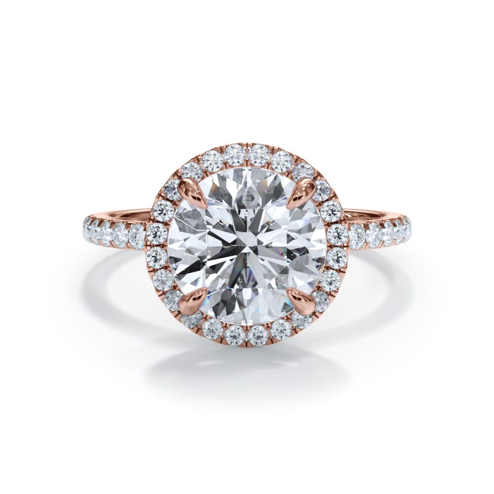 Bellora Pavé Halo Lab Engagement Ring