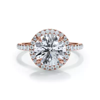 Bellora Pavé Halo Lab Engagement Ring
