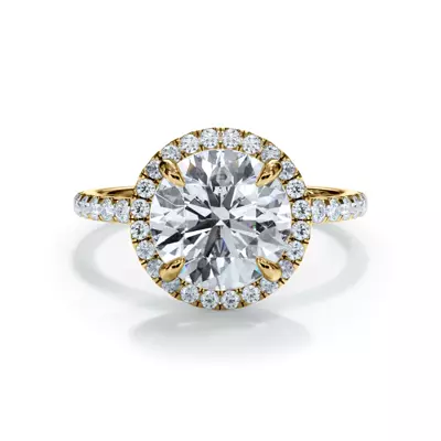 Bellora Pavé Halo Lab Engagement Ring