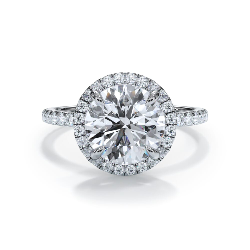 Bellora Pavé Halo Lab Engagement Ring