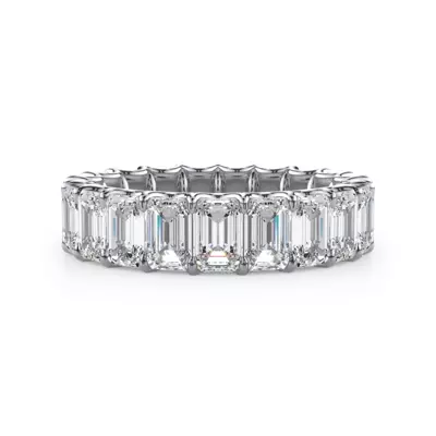 U-Prong Emerald-Cut Lab Diamond Eternity Band (4.00ct. tw.)