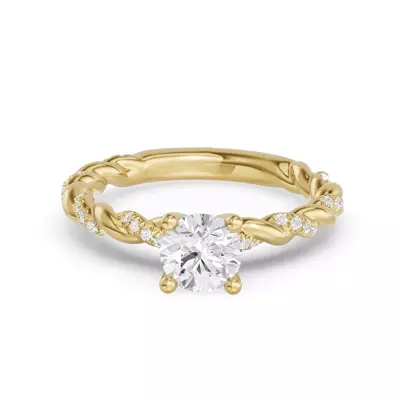 Torza Twisted Pavé Engagement Ring 