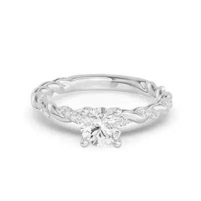 Torza Twisted Pavé Engagement Ring 