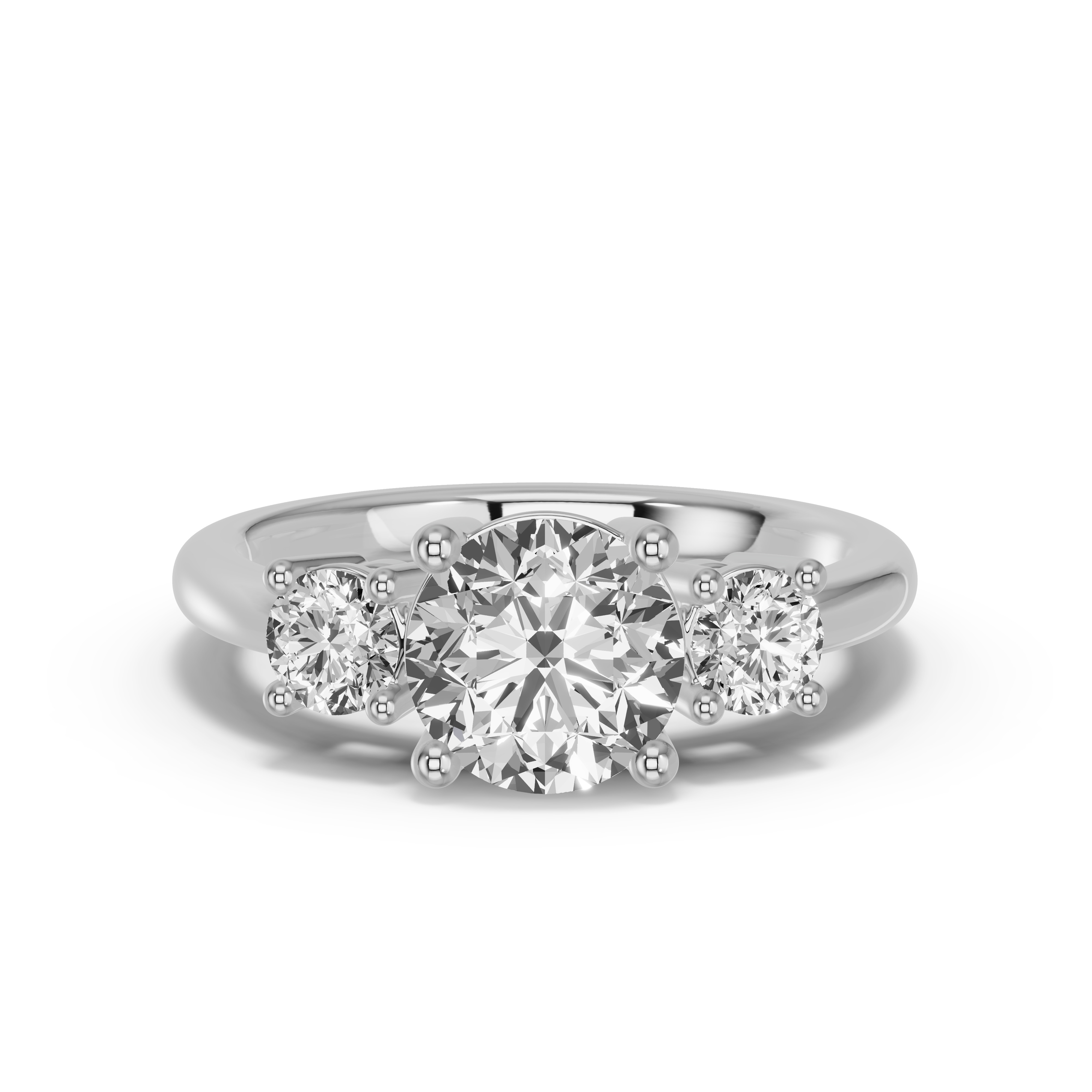 Classic Three-Stone Lab Engagement Ring (1 ct. tw.)
