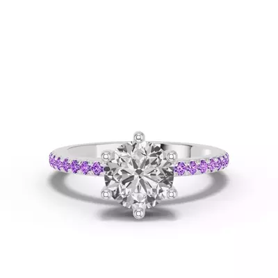 Chroma Amethyst Engagement Ring