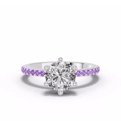 Chroma Amethyst Engagement Ring