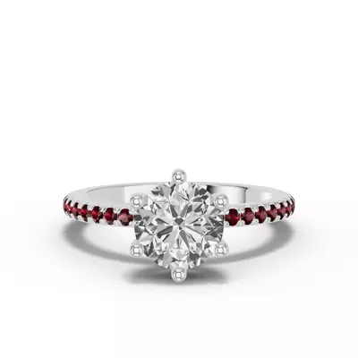 Chroma Garnet Engagement Ring