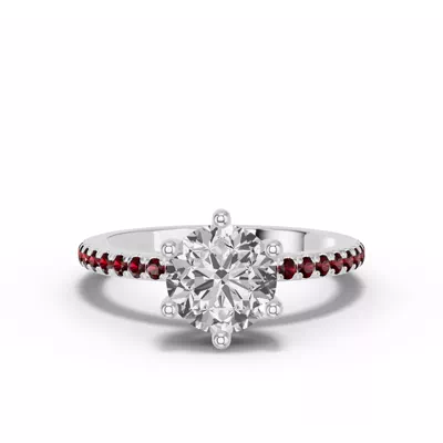 Chroma Garnet Engagement Ring